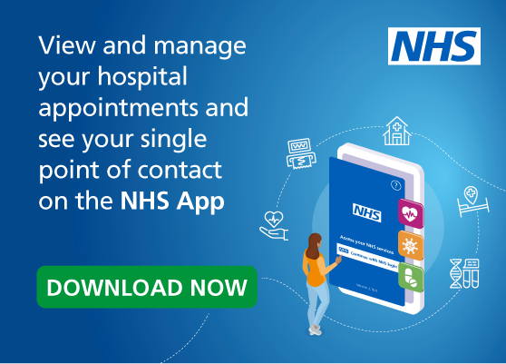 View and manage your hospital appointments and see your single point of contact on the NHS App. Download now.
