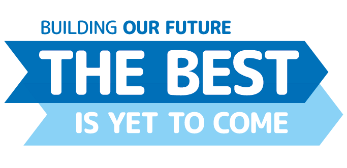 Building our future. The best is yet to come logo