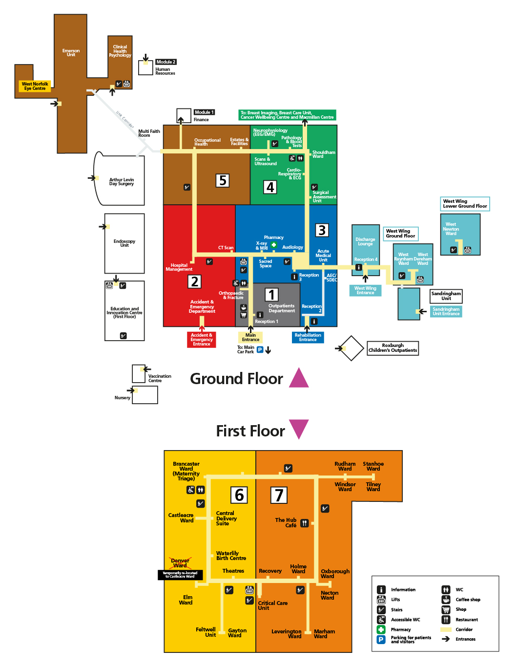 Image showing site map of QEH