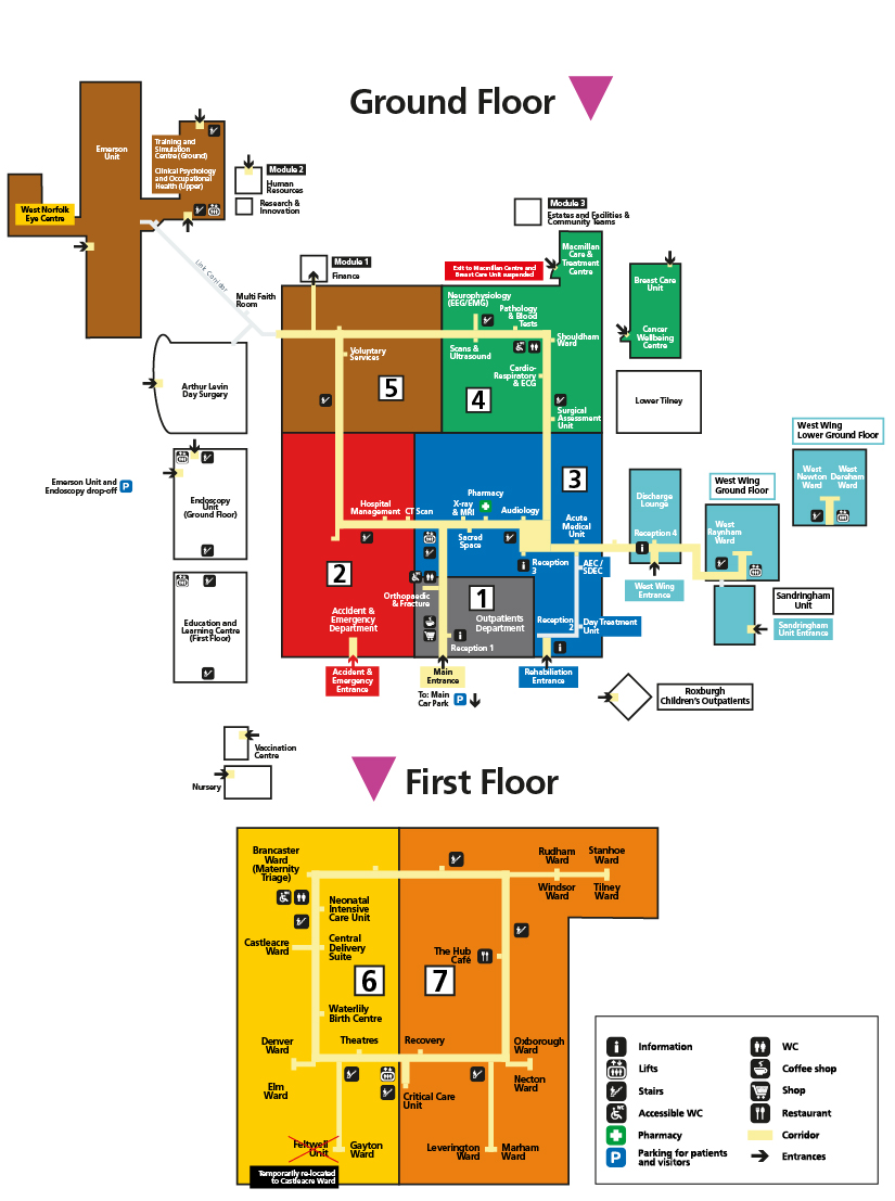 Ground floor and first floor site layout