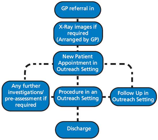 Flow chart showing the patient pathway