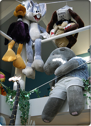 Fluffy toys in the Roxburgh Children's Centre